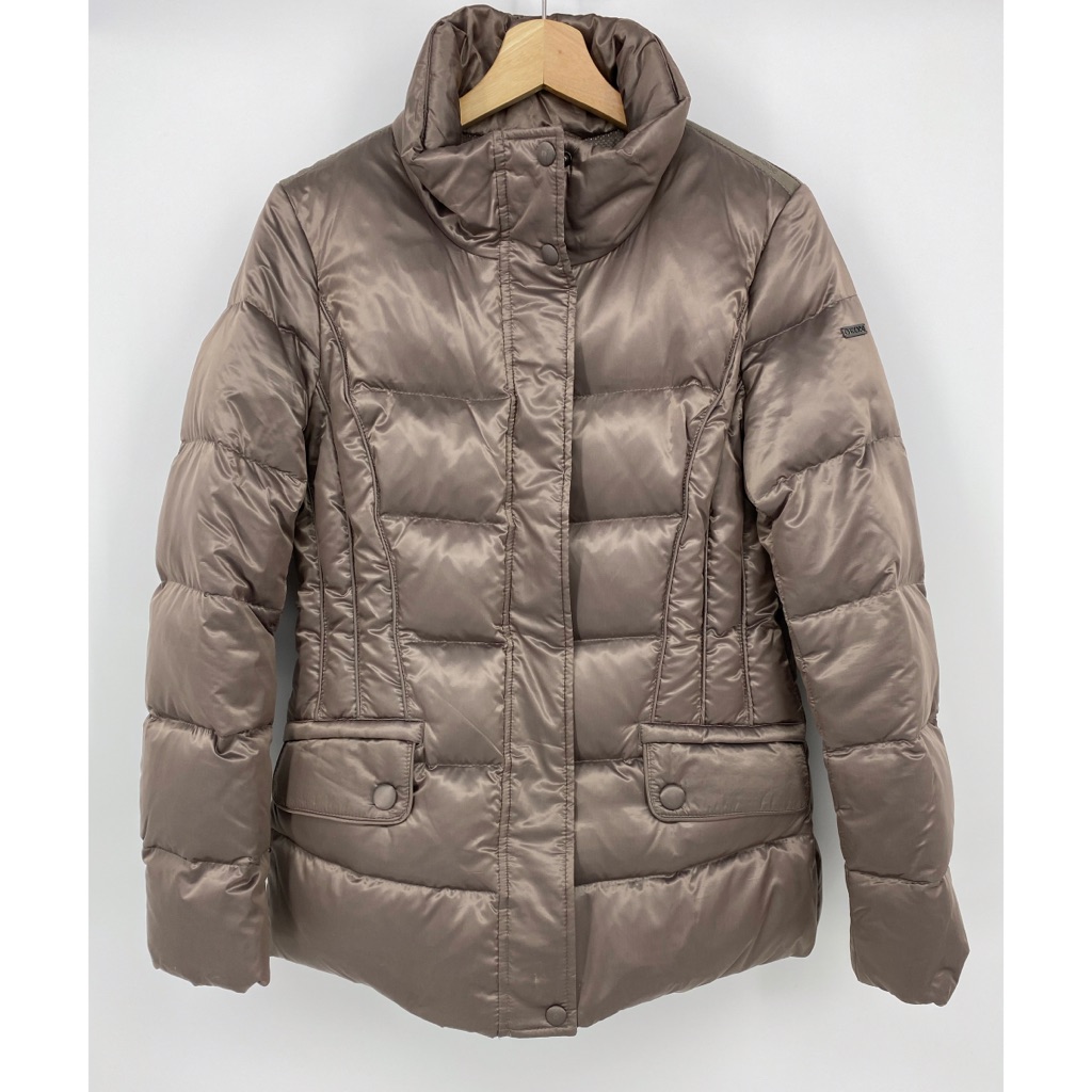 Geox Champagne Metallic Down Puffer Jacket